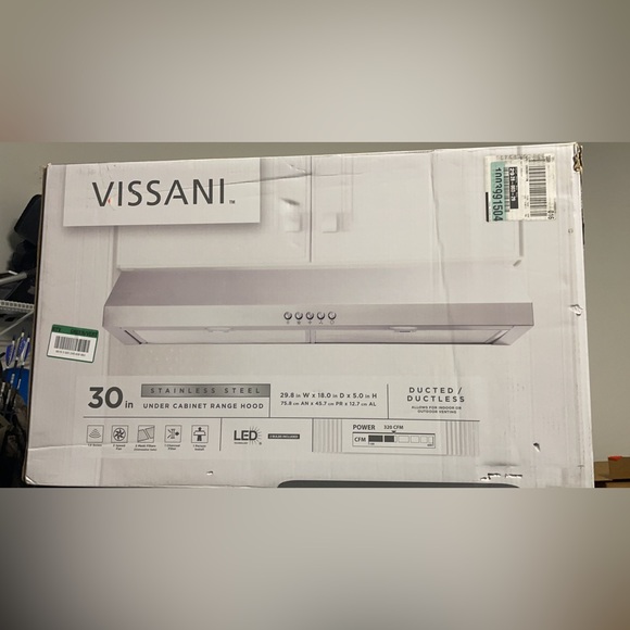 Kitchen Vissani W Convertible Under Range Hood W Filter In